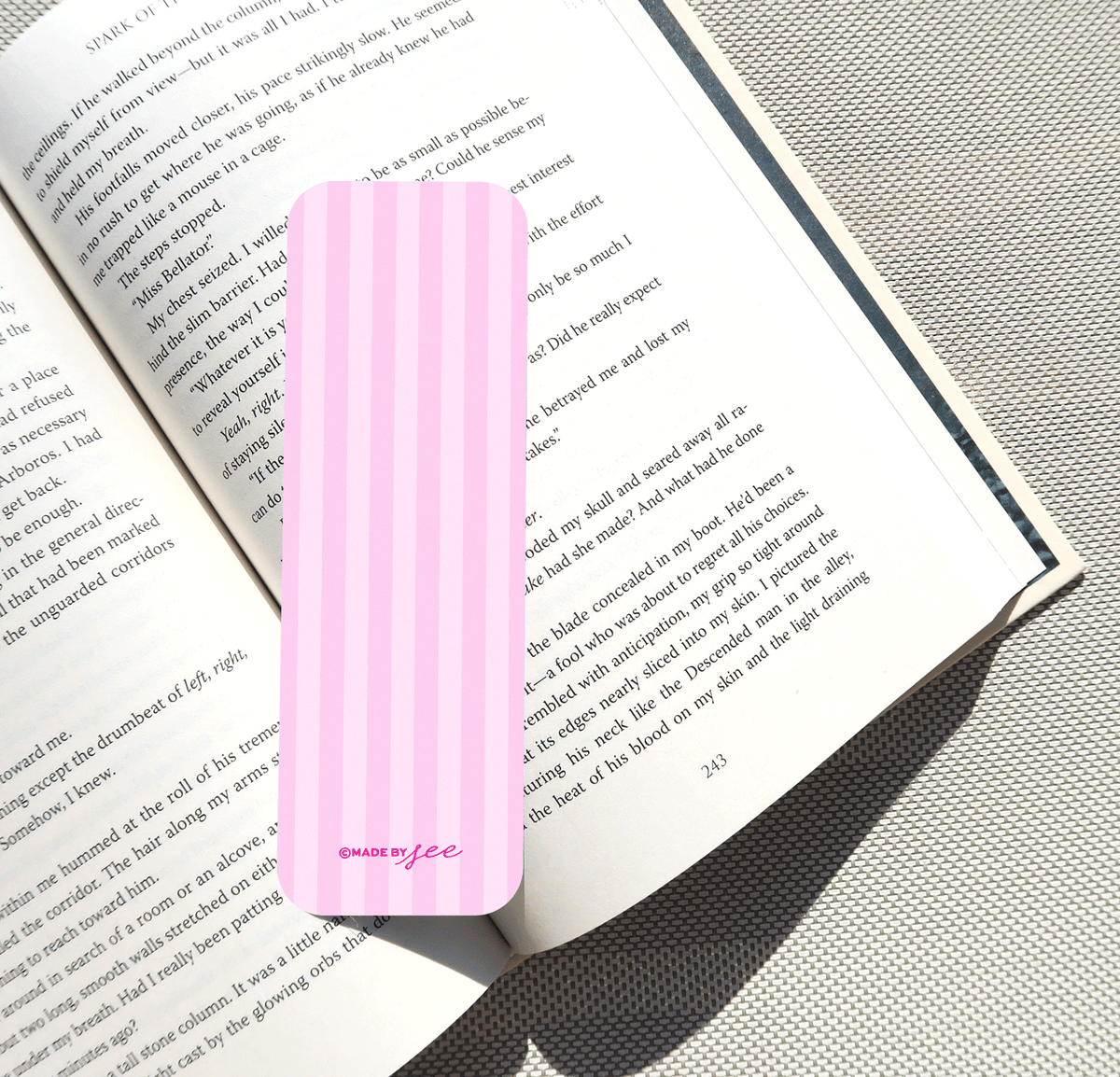 Director's Cut Pink Stripe Bookmark