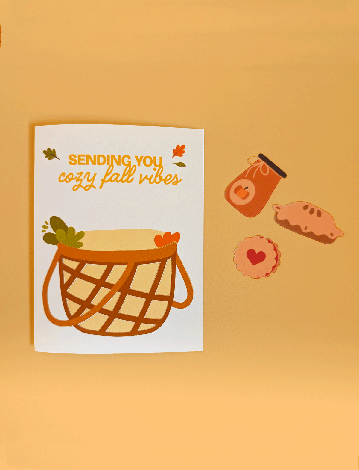 Fall Season Market Basket Greeting Card