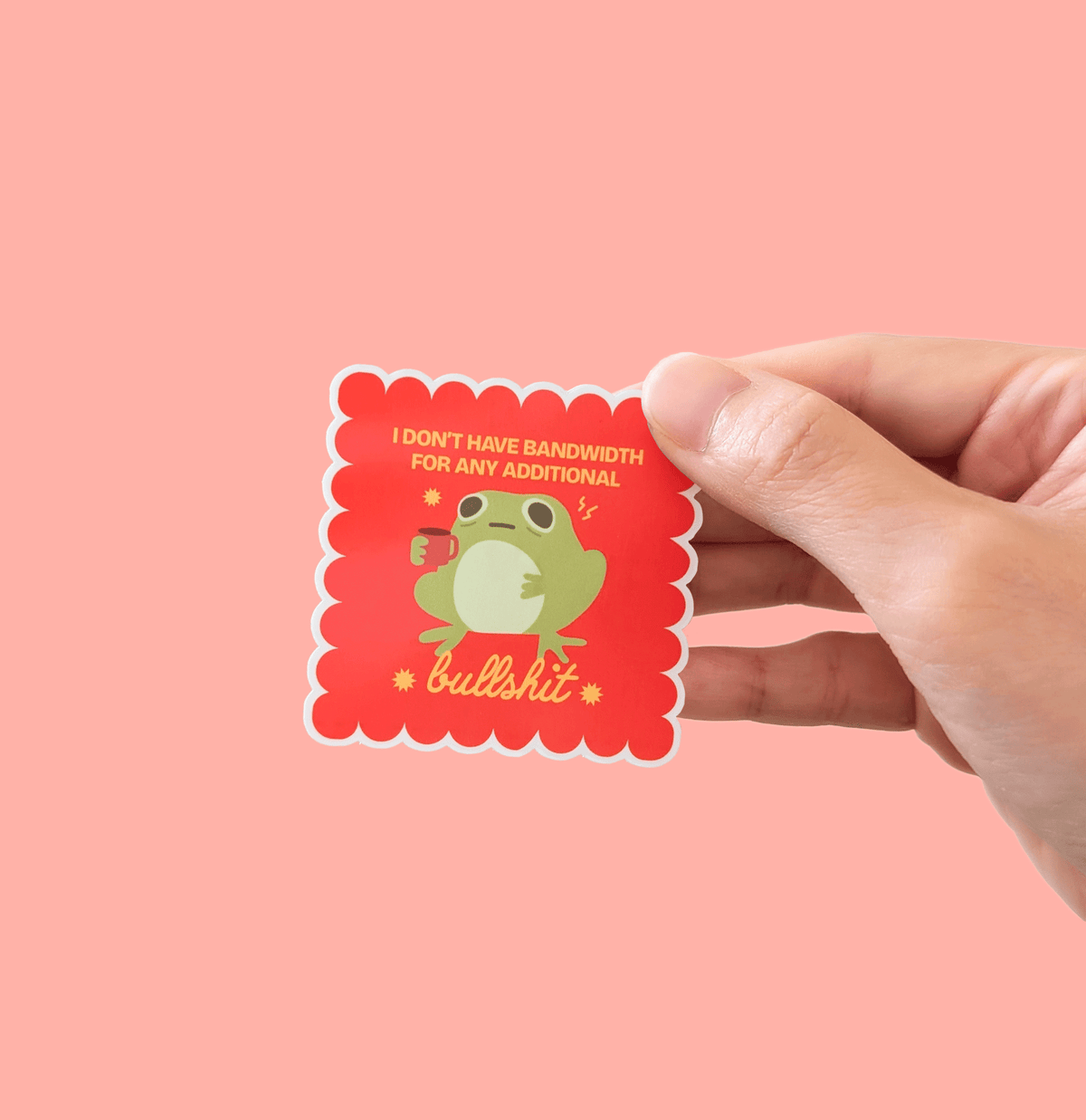 Tired Frog Sticker