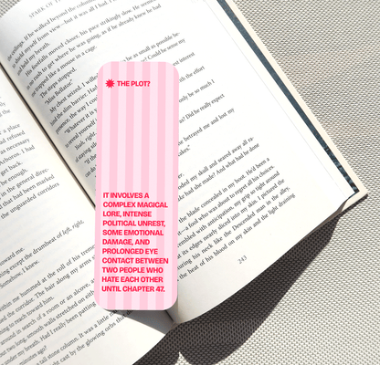 The Plot Red And Pink Bookmark