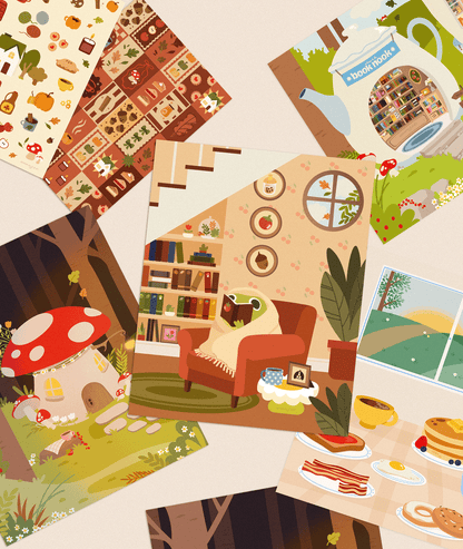 Fall Season Patchwork Print