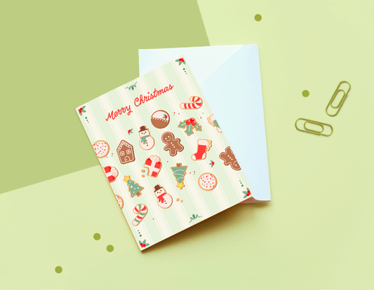 Christmas Holiday Cookie Greeting Card