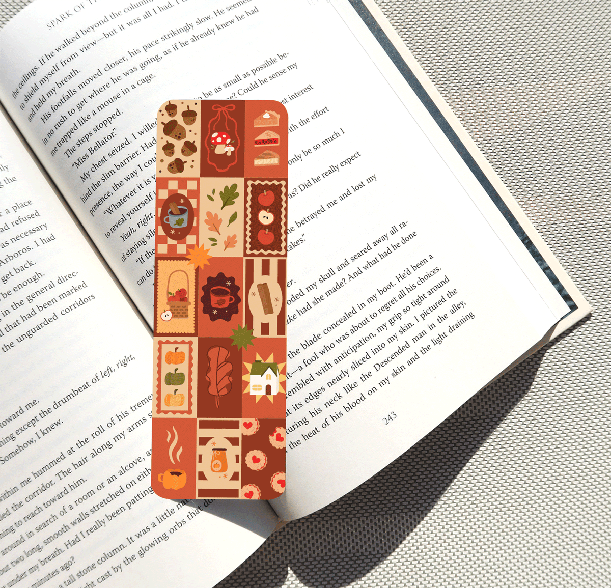 Fall Season Patchwork Bookmark