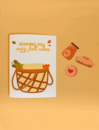 Fall Season Market Basket Greeting Card