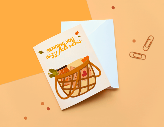 Fall Season Market Basket Greeting Card