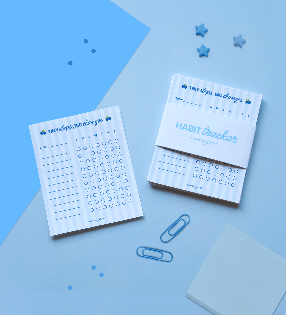 Tiny Blueberry 12 Week Habit Tracker