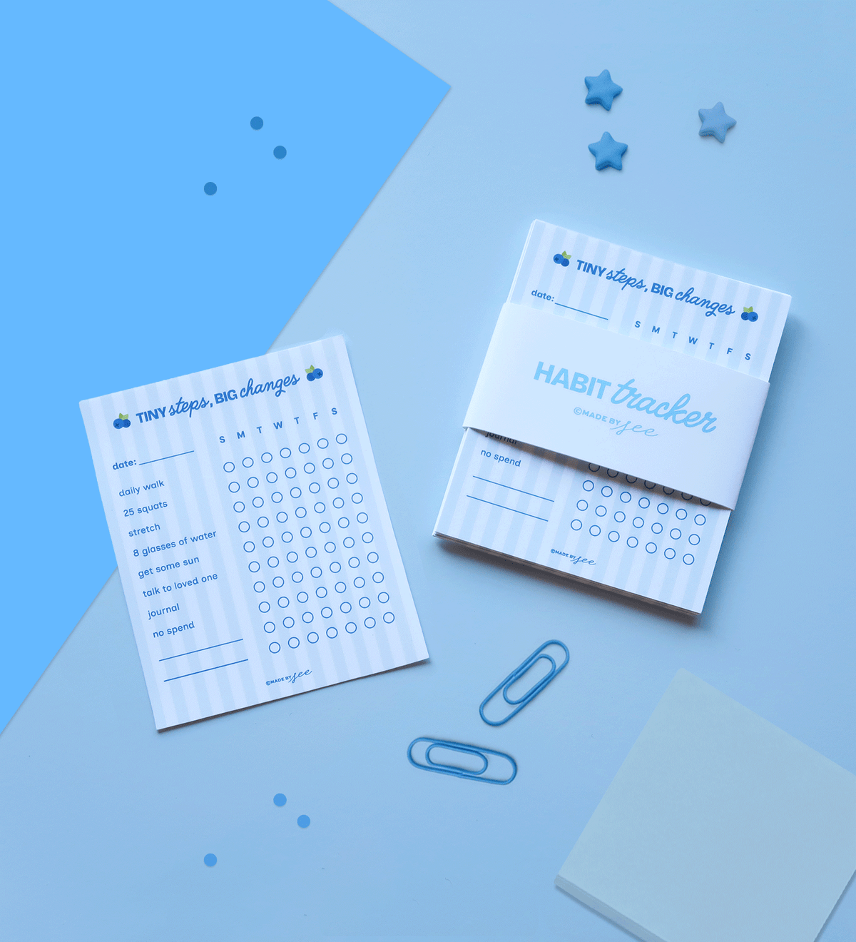 Tiny Blueberry 12 Week Habit Tracker