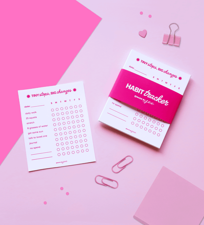 Tiny Pink 12 Week Habit Tracker