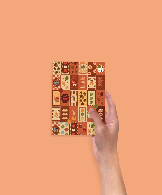 Fall Season Patchwork Print