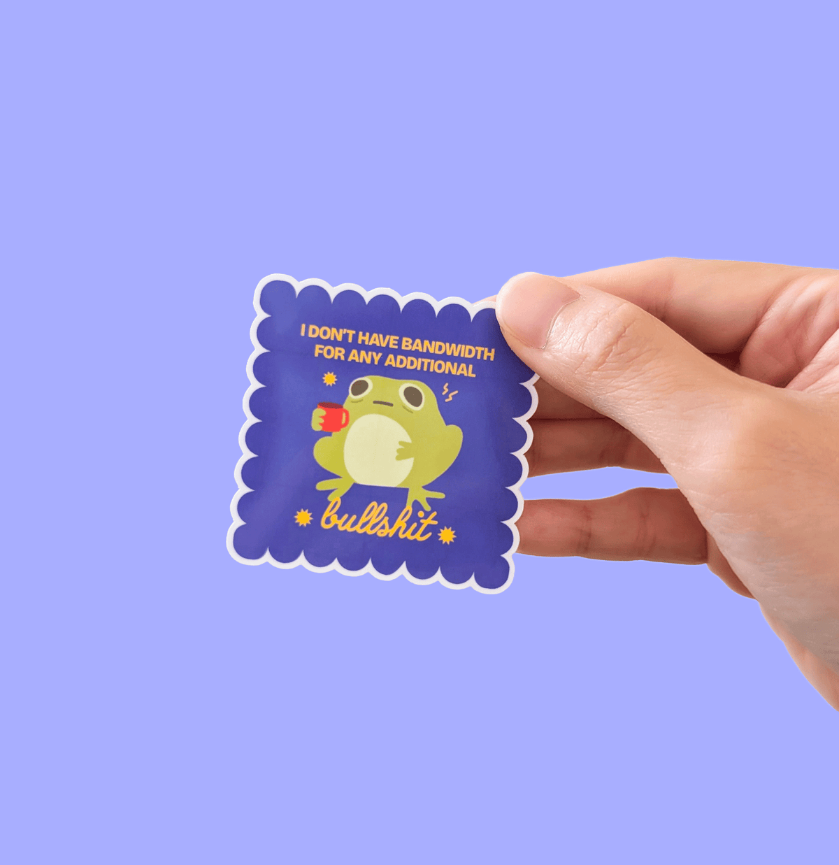 Tired Frog Sticker